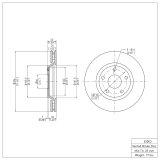 R1 04-12 Chevrolet Malibu Front Brake Rotor Set w/Optimum OE Pads and Hardware (2x dfc600-53003, 1x rnc2552-1028-01) thumbnail 4
