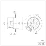 R1 03-24 Infiniti FX45 Rear Brake Rotor Set w/Optimum OE Pads and Hardware (2x dfc600-67089, 1x rnc2551-0905-03) thumbnail 2