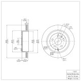 R1 08-12 Land Rover LR2 Front & Rear Brake Rotor Set w/Optimum OE Pads and Hardware (Bundled Kit) thumbnail 4