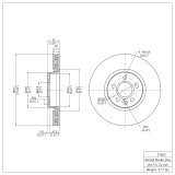 R1 08-12 Land Rover LR2 Front & Rear Brake Rotor Set w/Optimum OE Pads and Hardware (Bundled Kit) thumbnail 9