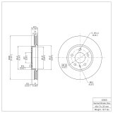 R1 16-19 Chevrolet Malibu Front & Rear Brake Rotor Set w/Optimum OE Pads and Hardware (Bundled Kit) thumbnail 5