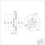 R1 11-16 Subaru Impreza Front Brake Rotor Set w/Ceramic Pads and Hardware (2x dfc600-13009, 1x rnc2310-1539-01) thumbnail 2