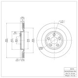 R1 06-15 Jaguar S-Type Rear Brake Rotor Set w/Ceramic Pads and Hardware (2x dfc600-20018, 1x rnc2310-1095-01) thumbnail 6
