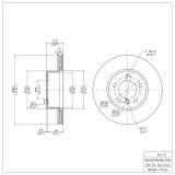 R1 06-07 BMW 323i Front Brake Rotor Set w/Ceramic Pads and Hardware (2x dfc600-31067, 1x rnc2310-1061-01) thumbnail 2