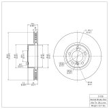 R1 12-21 BMW 118i Front Brake Rotor Set w/Ceramic Pads and Hardware (2x dfc600-31108, 1x rnc2310-1609-01) thumbnail 6