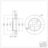 R1 94-99 Dodge Ram 1500 Front Brake Rotor Set w/Ceramic Pads and Hardware (2x dfc600-40077, 1x rnc2310-0369-01) thumbnail 2