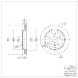 R1 08-15 Cadillac CTS Rear Brake Rotor Set w/Ceramic Pads and Hardware (2x dfc600-46024, 1x rnc2310-1337-01) thumbnail 2