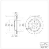 R1 94-04 Ford Mustang Rear Brake Rotor Set w/Ceramic Pads and Hardware (2x dfc600-54037, 1x rnc2310-0627-11) thumbnail 6