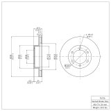 R1 03-09 Lexus GX470 Front Brake Rotor Set w/Ceramic Pads and Hardware (2x dfc600-76126, 1x rnc2310-0976-01) thumbnail 2