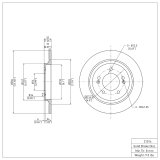 R1 15-15 Hyundai Sonata Front & Rear Brake Rotor Set w/Ceramic Pads and Hardware (Bundled Kit) thumbnail 7