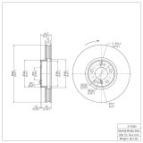R1 10-17 BMW 740i Front & Rear Brake Rotor Set w/Ceramic Pads and Hardware (Bundled Kit) thumbnail 9