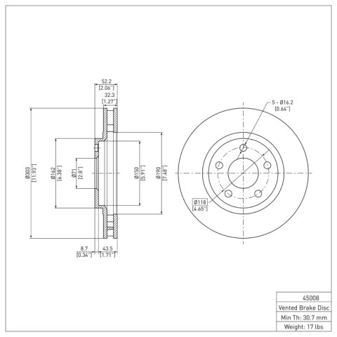 R1 98-05 Chevrolet Impala Front & Rear Brake Rotor Set w/Ceramic Pads and Hardware (Bundled Kit) thumbnail 4