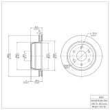 R1 02-08 Cadillac Escalade ESV Front & Rear Brake Rotor Set w/Ceramic Pads and Hardware (2x dfc600-48036, 2x dfc600-48041, 1x rnc2310-0785-01) thumbnail 8