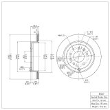 R1 07-10 Ford Edge Front & Rear Brake Rotor Set w/Ceramic Pads and Hardware (Bundled Kit) thumbnail 5
