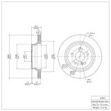 R1 10-16 Mercedes-Benz E400 Front & Rear Brake Rotors w/Ceramic Pads & Hardware (Bundled Kit) thumbnail 5