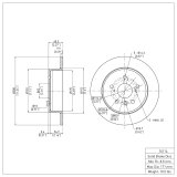 R1 99-01 Lexus RX300 Front & Rear Brake Rotor Set w/Ceramic Pads and Hardware (Bundled Kit) thumbnail 5