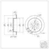 R1 10-20 Toyota Sienna Front & Rear Brake Rotors w/Ceramic Pads & Hardware (Bundled Kit) thumbnail 4