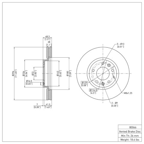 R1 07-12 Mazda CX-7 Front & Rear Brake Rotor Set w/Ceramic Pads and Hardware (Bundled Kit) thumbnail 3