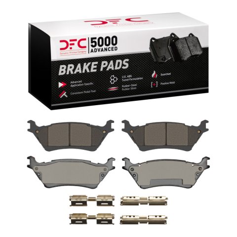 DFC 12-20 Ford F-150 Front & Rear Rotors with 5000 Advanced Brake Pads w/Hardware (Bundled Kit)