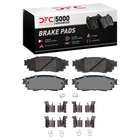 DFC 18-18 Toyota C-HR Front & Rear Rotors with 5000 Advanced Brake Pads w/Hardware (Bundled Kit)