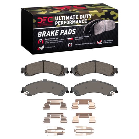DFC 00-06 Cadillac Escalade Front & Rear Geospec Rotors Ultimate Duty Perf Brake Pads w/Hardware (Bundled Kit)