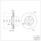 DFC 20-25 Chevrolet Corvette Front & Rear Rotors (2x dfc600-45016, 2x dfc600-47088) thumbnail 6