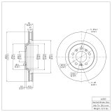 DFC 12-16 Chevrolet Impala Front & Rear Rotors (2x dfc600-47042, 2x dfc600-46022) thumbnail 9