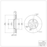 DFC 99-03 Lexus RX300 Front & Rear Rotors (2x dfc600-76055, 2x dfc600-76114) thumbnail 3