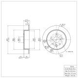 R1 09-13 Lexus IS250 Front & Rear Brake Rotors w/Optimum OE Pads & Hardware (Bundled Kit) thumbnail 4