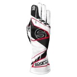 SPARCO K-Arrow+ White/Black Kart Racing Gloves Size 09 thumbnail 1
