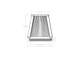 aFe POWER Universal Clamp-On Air Filter w/ D2 Dura-Dry Media - 6in F x 7.5in B x 5.5in T x 7in H thumbnail 5