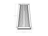 aFe POWER Universal Clamp-On Air Filter w/ D2 Dura-Dry Media - 6in F x 7.5in B x 5.5in T x 12in H thumbnail 2