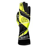 Sparco K-Arrow+ Black and Yellow Karting Gloves Size 9 thumbnail 1