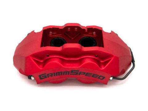 GrimmSpeed 02-21 Subaru WRX/STI 4-Piston Brake Caliper Kit - Red (For 340mm Rotor) thumbnail 5