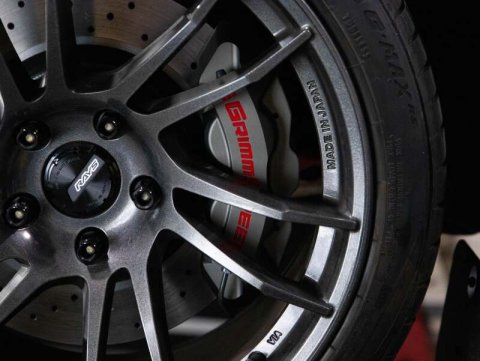 GrimmSpeed 02-21 Subaru WRX/STI 4-Piston Brake Caliper Kit - Red (For 340mm Rotor) thumbnail 6