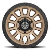 ICON Hulse 17x8.5 / 6x5.5 / 0mm / 4.75in BS Satin Bronze w/ Gloss Black Lip thumbnail 6