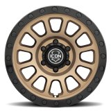 ICON Hulse 18x9 / 6x5.5 / 0mm / 5in BS Satin Bronze w/ Gloss Black Lip thumbnail 4