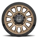 ICON Hulse 18x9 / 5x150 / 25mm / 6in BS Satin Bronze w/ Gloss Black Lip thumbnail 3