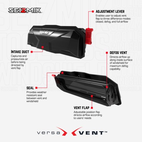 Seizmik 21-25 Honda Talon/4 Tool-less Front Windshield Hardcoded thumbnail 3