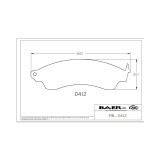 Baer Brakes Replacement Pads for Baer 2-Piston PGC Classic Series Front Caliper thumbnail 3