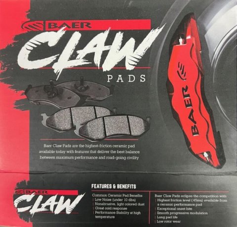 Baer Brakes 06-12 Ford Fusion Claw Brake Pads thumbnail 7