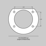 Baer Brakes 55-57 Chevrolet One-Fifty Series 13in SS4+ Rear SDZ Brake Kit - Monster Green thumbnail 3