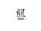 aFe POWER Universal Clamp-On Air Filter w/ D2 Dura-Dry Media - 3in F x 6in B x 4-3/4in T x 5in H thumbnail 3