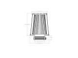 aFe POWER Universal Clamp-On Air Filter w/ D2 Dura-Dry Media - 3in F x 6in B x 4-3/4in T x 7in H thumbnail 6