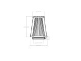 aFe POWER Universal Clamp-On Air Filter w/ D2 Dura-Dry Media - 3in F x 5in B x 3-1/2in T x 6in H thumbnail 2