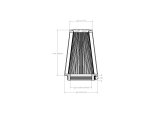 aFe POWER Universal Clamp-On Air Filter w/ D2 Dura-Dry Media 3-5/16in F x 5in B x 3-1/2in T x 7in H thumbnail 3