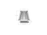 aFe POWER Universal Clamp-On Air Filter w/ D2 Dura-Dry Media - 3-1/2in F x 6in B x 4in T x 5in H thumbnail 3