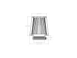 aFe POWER Universal Clamp-On Air Filter w/ D2 Dura-Dry Media - 3-1/2in F x 6in B x 4-3/4in T x 6in H thumbnail 3