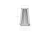 aFe POWER Universal Clamp-On Air Filter w/ D2 Dura-Dry Media - 3-1/2in F x 5in B x 3-1/2in T x 8in H thumbnail 5