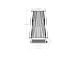 aFe POWER Universal Clamp-On Air Filter w/ D2 Dura-Dry Media - 4in F x 6in B x 4-3/4in T x 9in H thumbnail 6